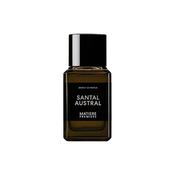 Matiere Premiere Santal Austral Eau de Parfum bottle with black cap and label.