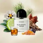 Byredo Eleventh Hour fragrance bottle with natural ingredients and botanical accents.
