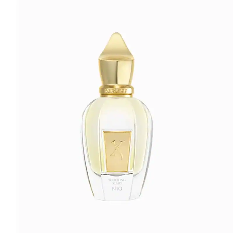 NIO Smoothing Stars Perfume Bottle. NIO Smoothing Stars fragrance bottle with elegant gold cap.