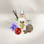 Penhaligon's Luna fragrance bottle with natural elements.