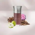 Domi Rosa perfume bottle with floral and fruit accents.