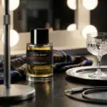 Carlos Benaim Music for a While fragrance bottle with black cap and elegant label.