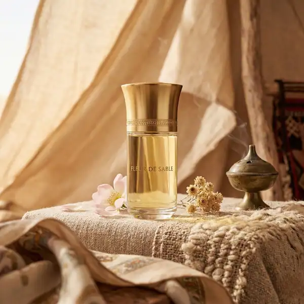 Fleur de Sable fragrance bottle from Alwa, a luxurious perfume available at Beautinow.