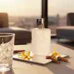 Alwa luxury skincare bottle with silver cap, elegant design.