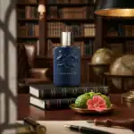 Layton Exclusif perfume bottle, a luxurious scent in a sleek blue design, perfect for sophisticated.