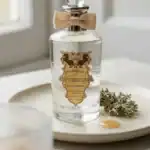 Penhaligon's Artemisia perfume bottle with a beige bow, elegant and luxurious.