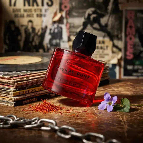 Cherry Punk Eau de Parfum by Room 1015, a bold and sophisticated scent for modern elegance.
