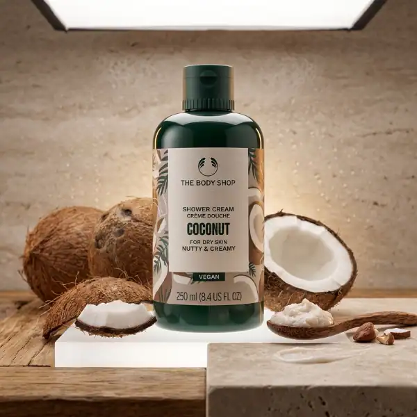 The Body Shop Coconut Shower Cream - A premium nourishing body wash available at Beautinow.