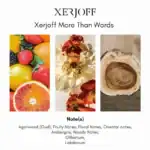 Xerjoff fragrance bottle with floral and woody notes, elegant and luxurious.