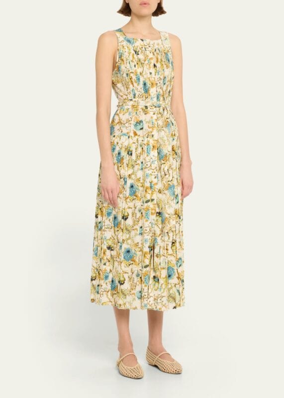 Ulla Johnson pleated/floral dress with Tauer perfume