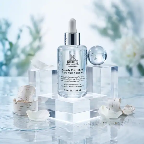 Kiehl's Clearly Corrective Dark Spot Solution for brightening and reducing dark spots.