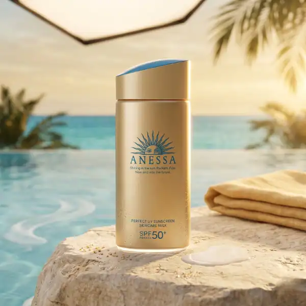 Shiseido Anessa Perfect UV Sunscreen Skincare Milk SPF50+ PA++++ - A premium sun protection product.