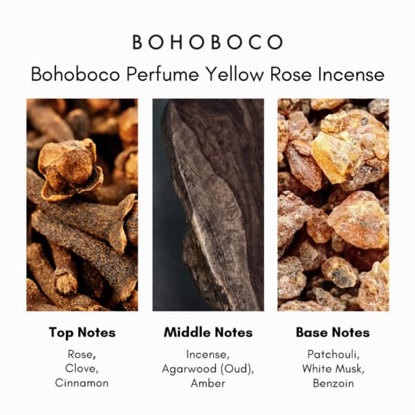 Bohoboco Perfume Yellow Rose Incense Eau de Parfum - Image 3