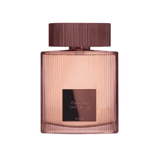 Tom Ford Café Rose perfume bottle, elegant and sophisticated, perfect for luxury scent collection.