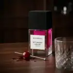 BohoBoco Wet Cherry Liquor fragrance bottle with cherry and cocktail pick.