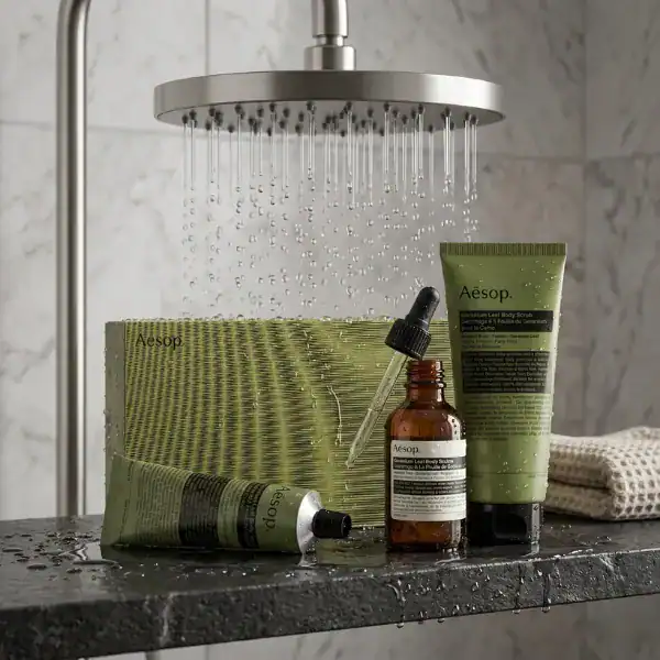 Aesop Rousing Rhythms Geranium Trio - A luxurious skincare gift set available at Beautinow.