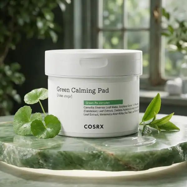 Green Calming Pad for soothing skin.