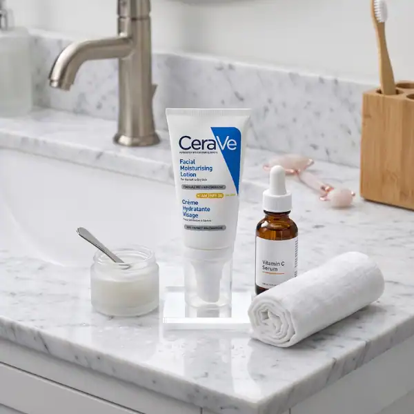 CeraVe Facial Moisturizing Lotion SPF 50 - A skincare essential with sun protection available at Bea.