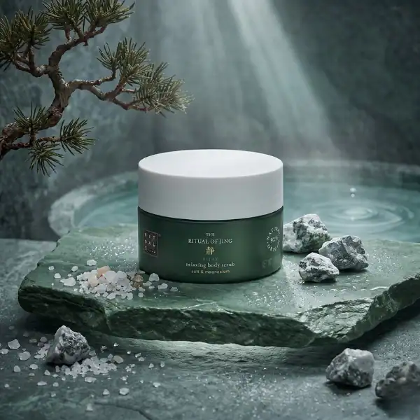 The Ritual of Jing relaxing body scrub with magnesium - A premium skincare product available at Beau.