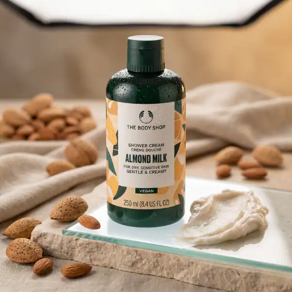 The Body Shop Almond Milk Shower Cream - A luxurious skincare product available at Beautinow.