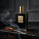 Kilian Intoxicated fragrance bottle with a gold cap.