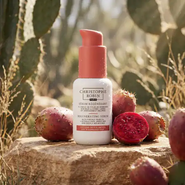 Christophe Robin Regenerating Serum with Prickly Pear Hair Oil - A luxurious hair treatment availabl.