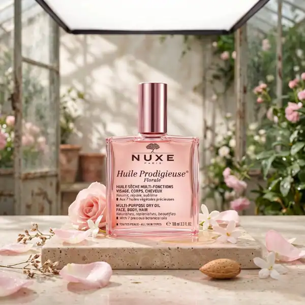 Nuxe Huile Prodigieuse Florale - A luxurious multi-purpose dry oil for face, body, and hair availabl.