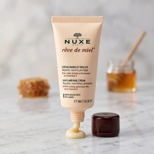 Nuxe Reve de Miel hand and nail cream - A luxurious skincare product available at Beautinow.