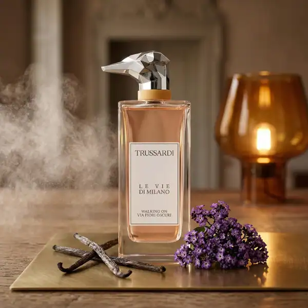 Trussardi Le Vie Di Milano fragrance bottle.