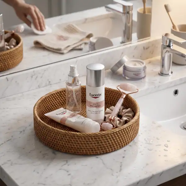 Eucerin Anti-Pigment skincare product for brightening and SPF protection.