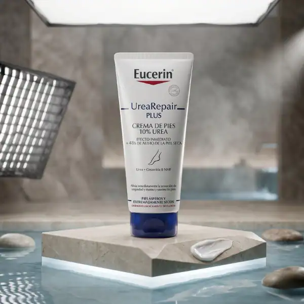 Eucerin UreaRepair PLUS 10% Urea Foot Cream for dry, rough skin, available at Beautinow.