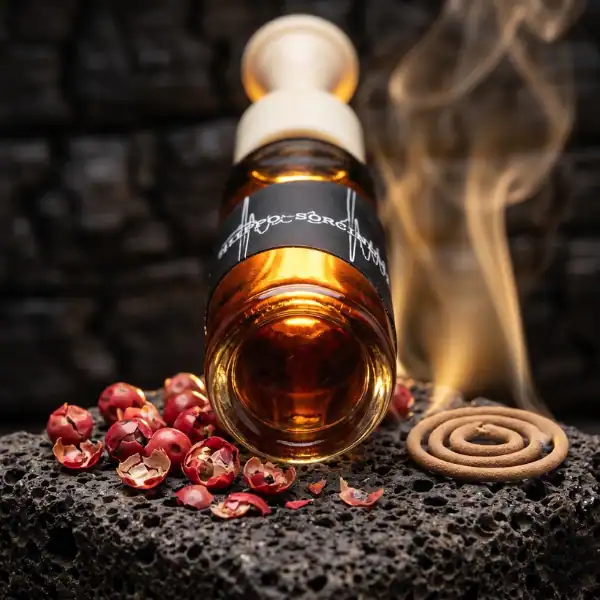 Filippo Sorcinelli Trompette 8 fragrance bottle with aromatic herbs and spices.