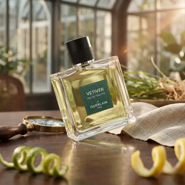 Guerlain Vetiver fragrance bottle, 150ml, elegant and fresh scent.