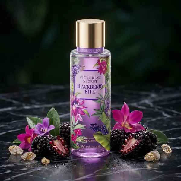 Luxurious Blackberry Bite perfume with floral and berry notes, perfect for a sophisticated scent.