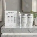 Kérastase Specifique hair loss treatment set with shampoo and scalp serum.