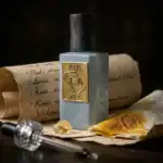 Nobile 1942 fragrance bottle with a black cap, elegant design.