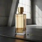 Antoine Barrois fragrance bottle with gold cap.