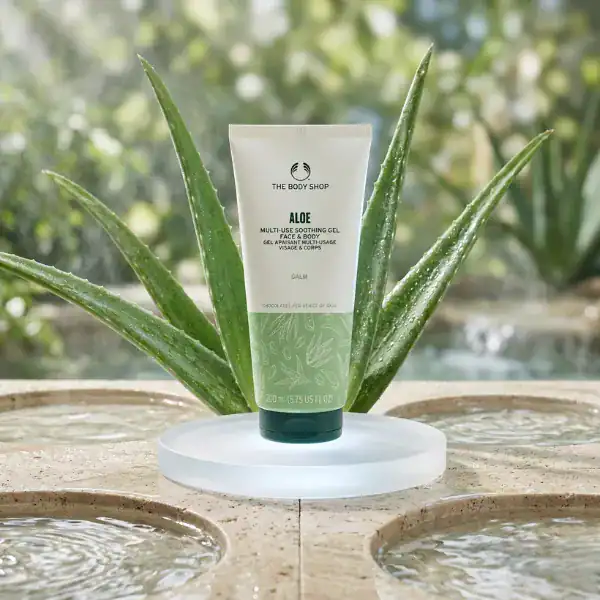 The Body Shop Aloe Multi‑Use Soothing Face & Body Gel.