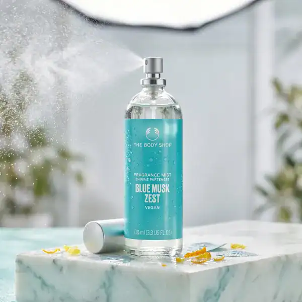The Body Shop Blue Musk Zest Fragrance Mist - A premium scented mist available at Beautinow.