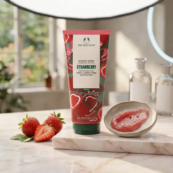 The Body Shop Strawberry Shower Scrub - A premium skincare product available at Beautinow.