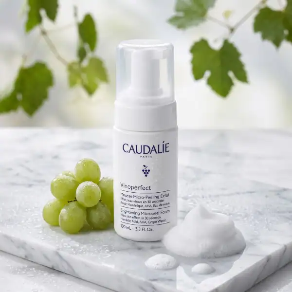 Caudalie Vinoperfect Brightening Micro‑Peeling Foam - A luxurious skincare foam available at Beautin.