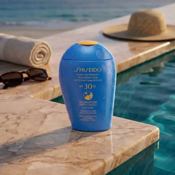 Shiseido Expert Sun Protector Lotion for Face and Body SPF 30.