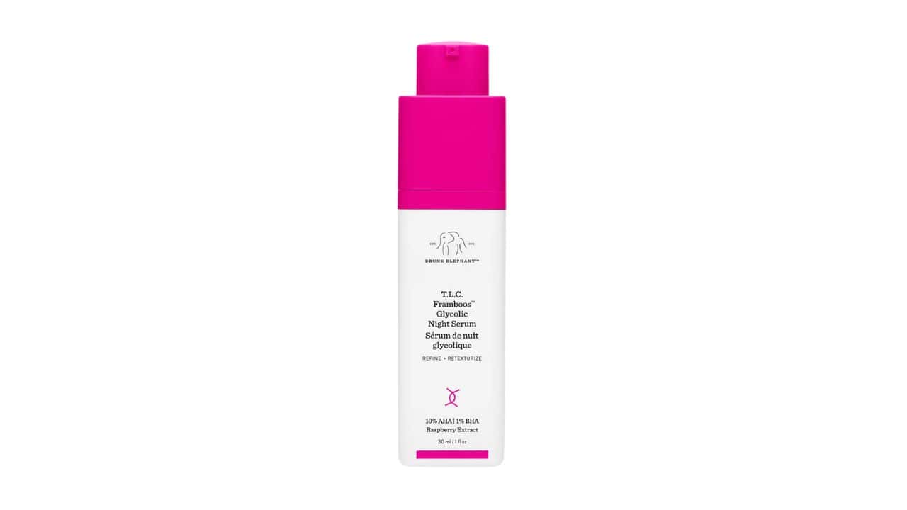 9 Best Face Serums for Different Skin Types X Drunk Elephant Framboos Glycolic Night Serum