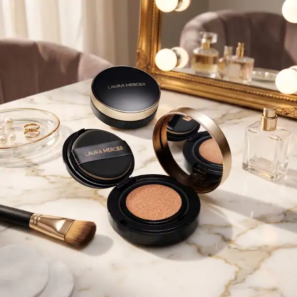 Laura Mercier Flawless Lumiere Radiance-Perfecting Cushion - A luxurious high-end cushion foundation.