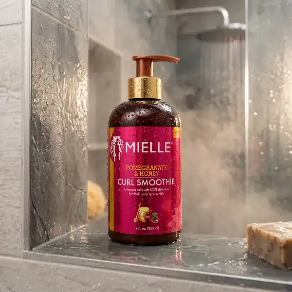 Mielle Organics Pomegranate & Honey Curl Smoothie - A premium leave-in styling cream available at Be.