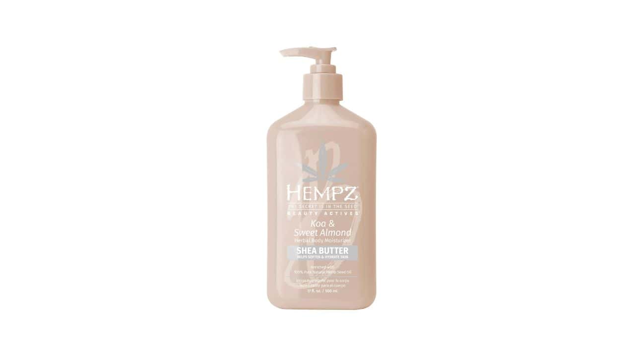 Best Body Lotions for Oily Skin X Hempz Herbal Koa & Sweet Almond Smoothing Body Lotion