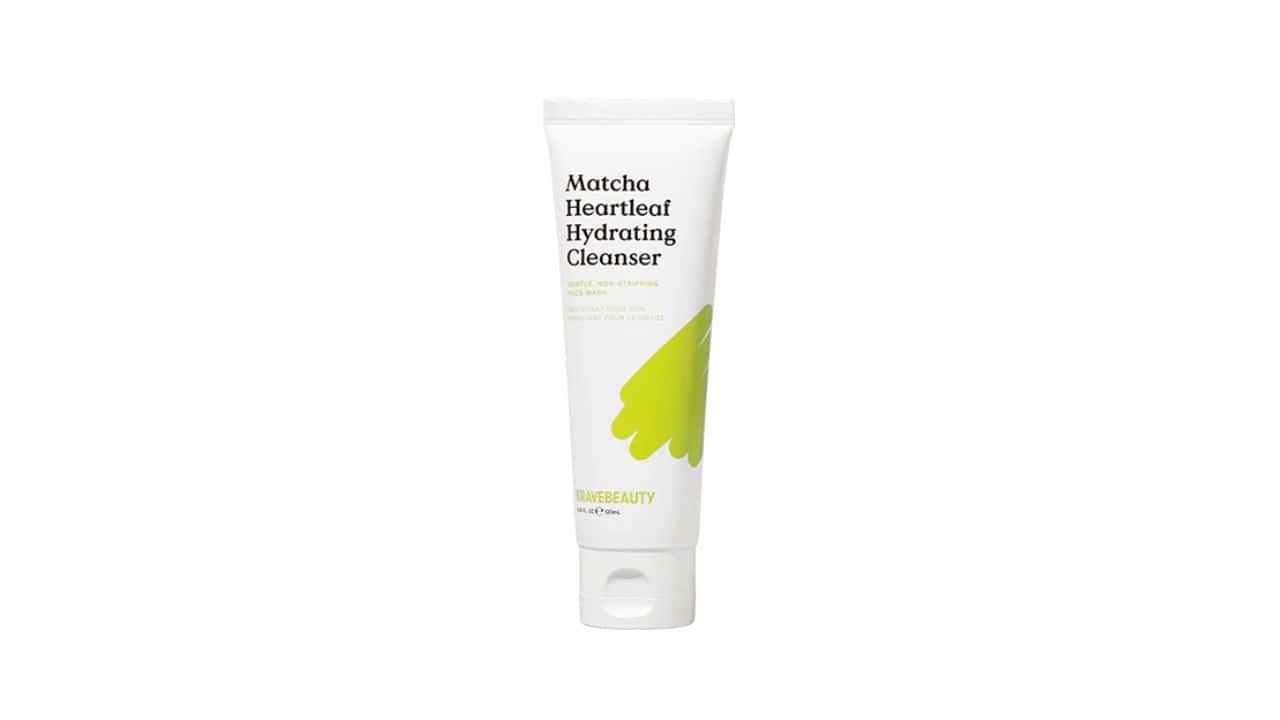 Best Face Cleansers for Dry Skin X Krave Beauty Matcha Heartleaf Hydrating Cleanser