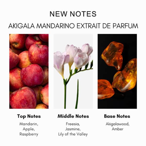 Vivid apples and delicate white lilies representing luxury niche perfumes and high-end skincare.