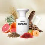 Rich grapefruit and saffron notes in FUGAZZI luxury perfume by Beautinow.
