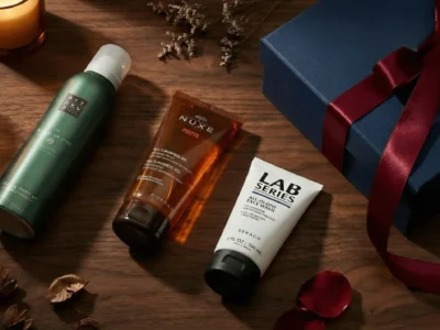 Elegant skincare collection featuring gel and face wash for sensitive and high-end beauty routines.